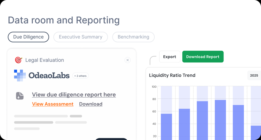 A stakeholder dashboard tracking project progress alongside its permanent audit trail